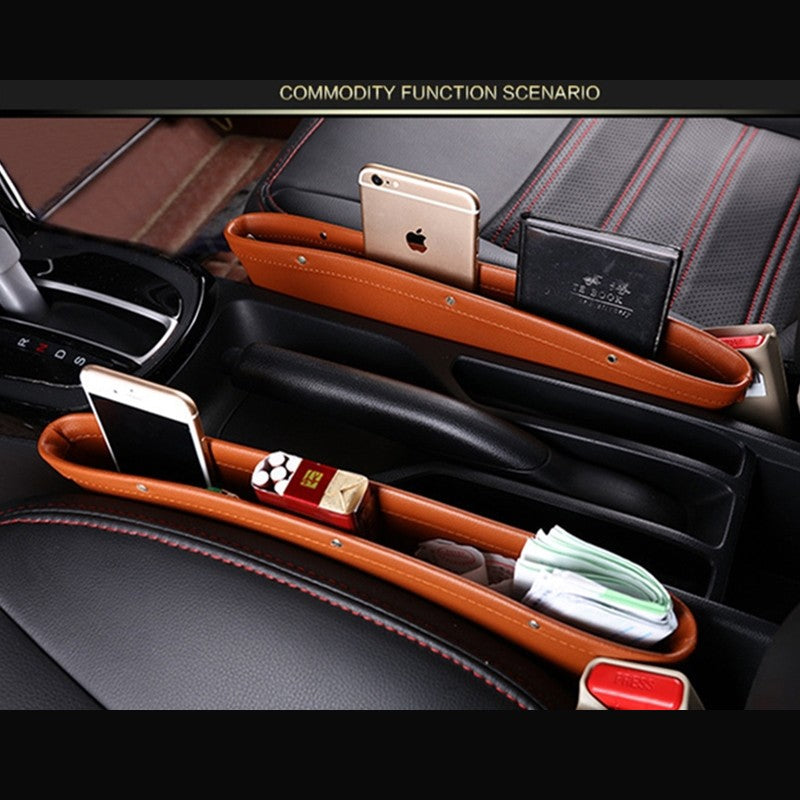 Car Organizer Box Caddy Catcher PU Leather Seat Gap Storage Bag - Premium Toys & Hobbies from Eretailer365.com - Just $2.64! Shop now at Eretailer365.com