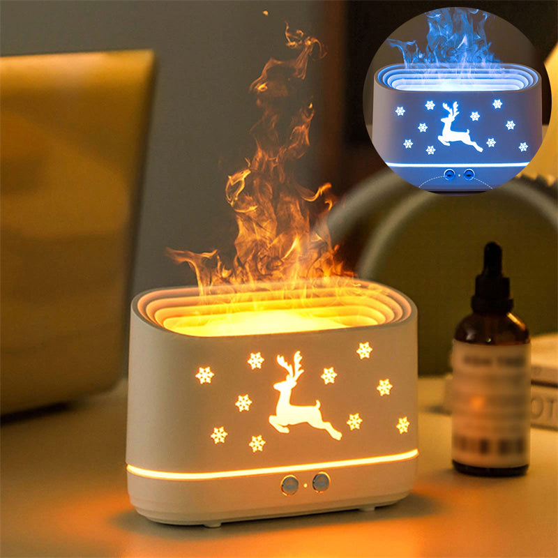 Elk Flame Humidifier Diffuser Mute Household Atmosphere Lamp Christmas Home Decorations - Premium Toys & Hobbies from Eretailer365.com - Just $13.59! Shop now at Eretailer365.com