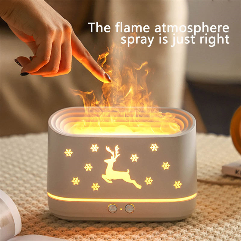 Elk Flame Humidifier Diffuser Mute Household Atmosphere Lamp Christmas Home Decorations - Premium Toys & Hobbies from Eretailer365.com - Just $13.59! Shop now at Eretailer365.com