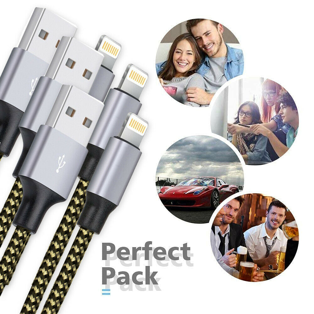 3 Pack Fast Charger USB Cable For IPhone 6 7 8Plus IPhone XR Xs Max 11 12 13 Pro - Premium Phones & Accessories from Eretailer365.com - Just $30.57! Shop now at Eretailer365.com