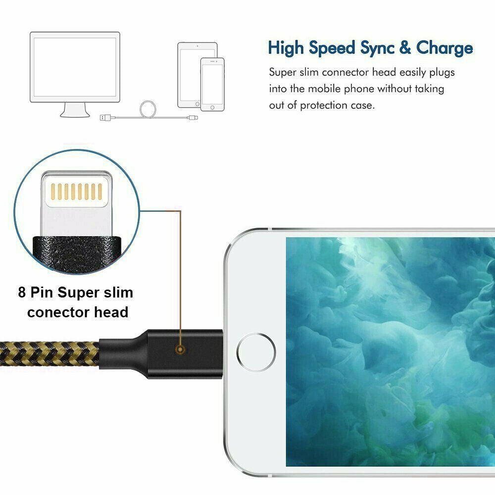 3 Pack Fast Charger USB Cable For IPhone 6 7 8Plus IPhone XR Xs Max 11 12 13 Pro - Premium Phones & Accessories from Eretailer365.com - Just $30.57! Shop now at Eretailer365.com