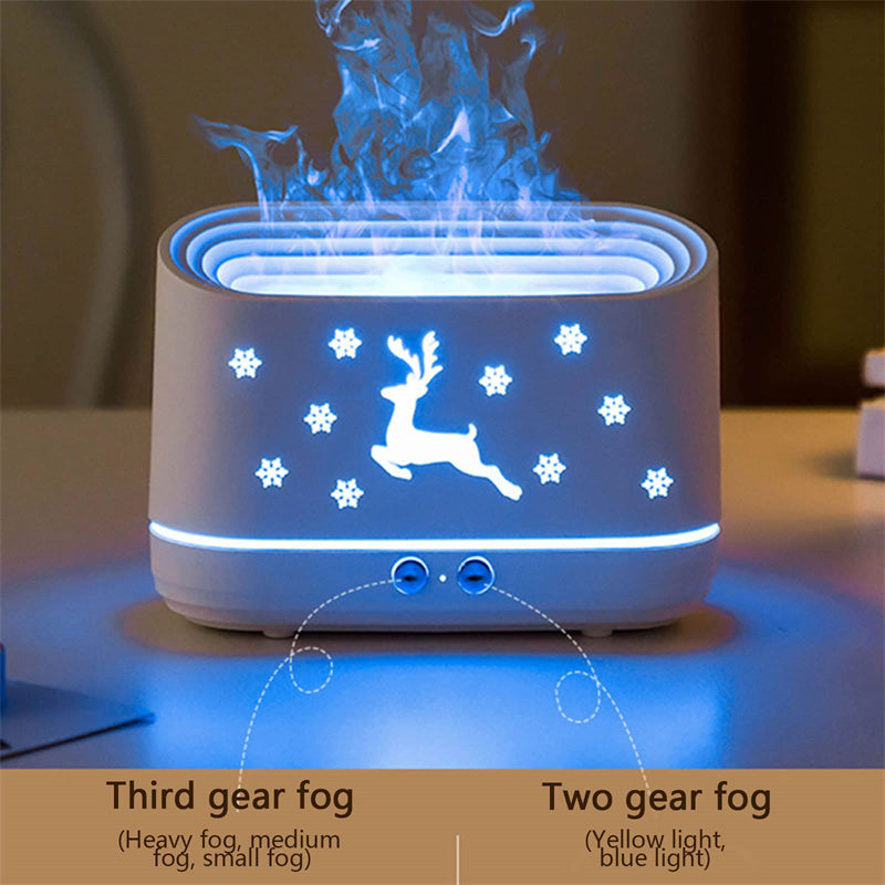 Elk Flame Humidifier Diffuser Mute Household Atmosphere Lamp Christmas Home Decorations - Premium Toys & Hobbies from Eretailer365.com - Just $13.59! Shop now at Eretailer365.com