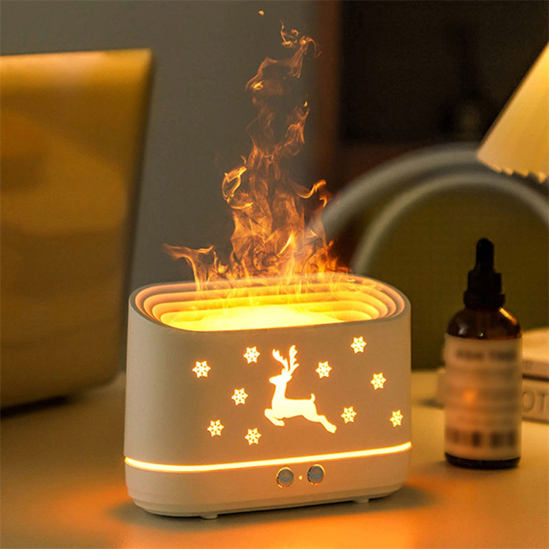 Elk Flame Humidifier Diffuser Mute Household Atmosphere Lamp Christmas Home Decorations - Premium Toys & Hobbies from Eretailer365.com - Just $13.59! Shop now at Eretailer365.com