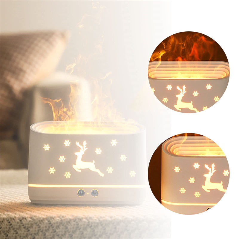 Elk Flame Humidifier Diffuser Mute Household Atmosphere Lamp Christmas Home Decorations - Premium Toys & Hobbies from Eretailer365.com - Just $13.59! Shop now at Eretailer365.com