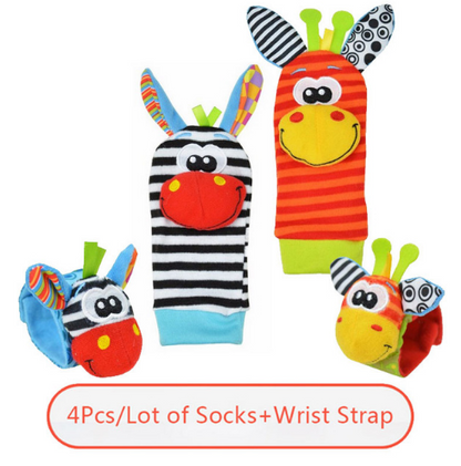 Soft Animal Rattle Infant Newborn Plush Sock Baby Toy Wrist Strap Baby Foot Socks - Premium Toys & Hobbies from Eretailer365.com - Just $6.00! Shop now at Eretailer365.com