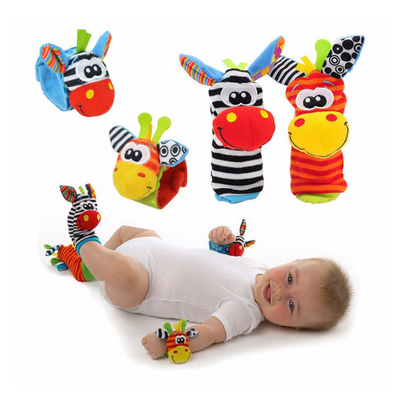 Soft Animal Rattle Infant Newborn Plush Sock Baby Toy Wrist Strap Baby Foot Socks - Premium Toys & Hobbies from Eretailer365.com - Just $6.00! Shop now at Eretailer365.com