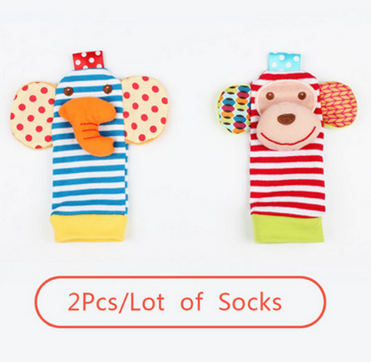 Soft Animal Rattle Infant Newborn Plush Sock Baby Toy Wrist Strap Baby Foot Socks - Premium Toys & Hobbies from Eretailer365.com - Just $6.00! Shop now at Eretailer365.com