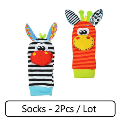 Soft Animal Rattle Infant Newborn Plush Sock Baby Toy Wrist Strap Baby Foot Socks - Premium Toys & Hobbies from Eretailer365.com - Just $6.00! Shop now at Eretailer365.com