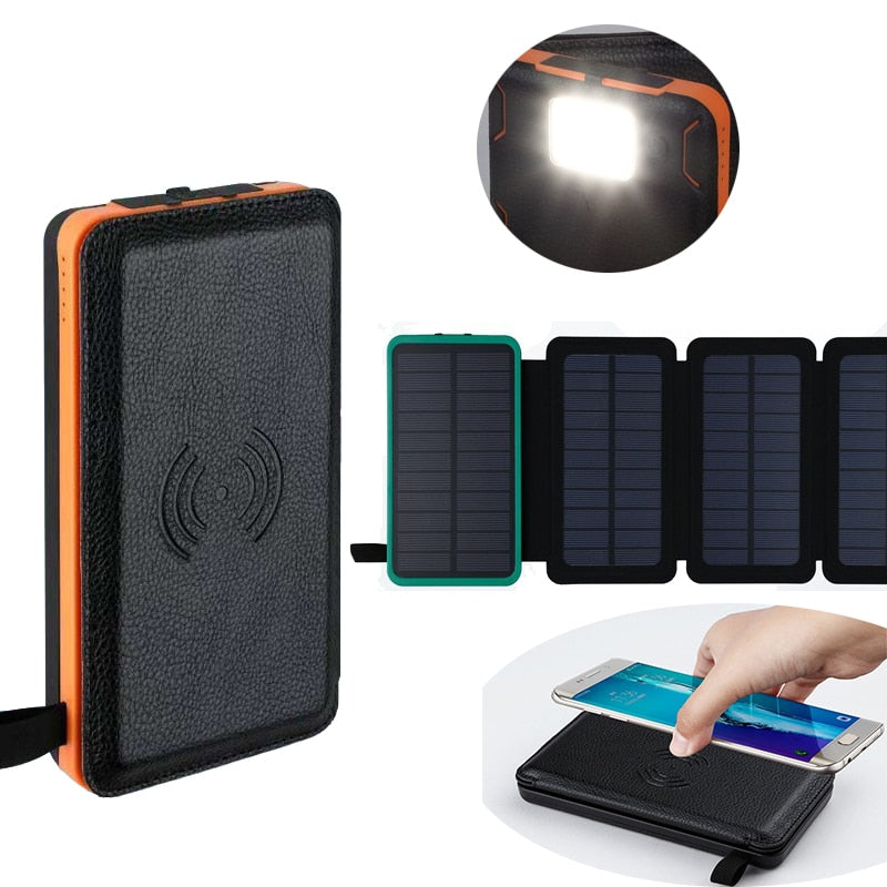 10000 mAh wireless induction solar charging treasure - Premium Toys & Hobbies from Eretailer365.com - Just $59.32! Shop now at Eretailer365.com