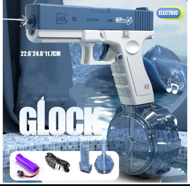 2023 Glock Electric Water Toy Gun Spray Blaster Pistol Airsoft Summer Toys Swimming Poor Game Weapon Pistola For Kids - Premium Toys & Hobbies from Eretailer365.com - Just $12.52! Shop now at Eretailer365.com