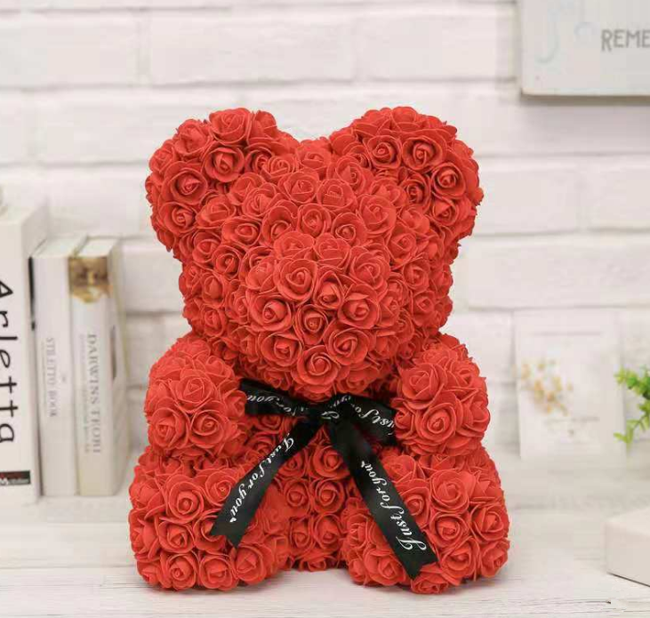 25cm Cute Flower Rose Bear Handmade Valentines Day 2020 Gift - Premium Toys & Hobbies from Eretailer365.com - Just $14.48! Shop now at Eretailer365.com