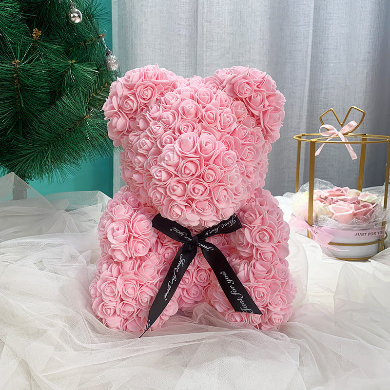 25cm Cute Flower Rose Bear Handmade Valentines Day 2020 Gift - Premium Toys & Hobbies from Eretailer365.com - Just $14.48! Shop now at Eretailer365.com