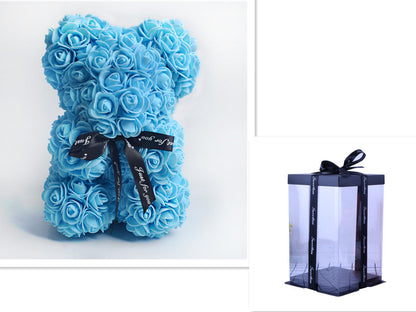 25cm Cute Flower Rose Bear Handmade Valentines Day 2020 Gift - Premium Toys & Hobbies from Eretailer365.com - Just $14.48! Shop now at Eretailer365.com