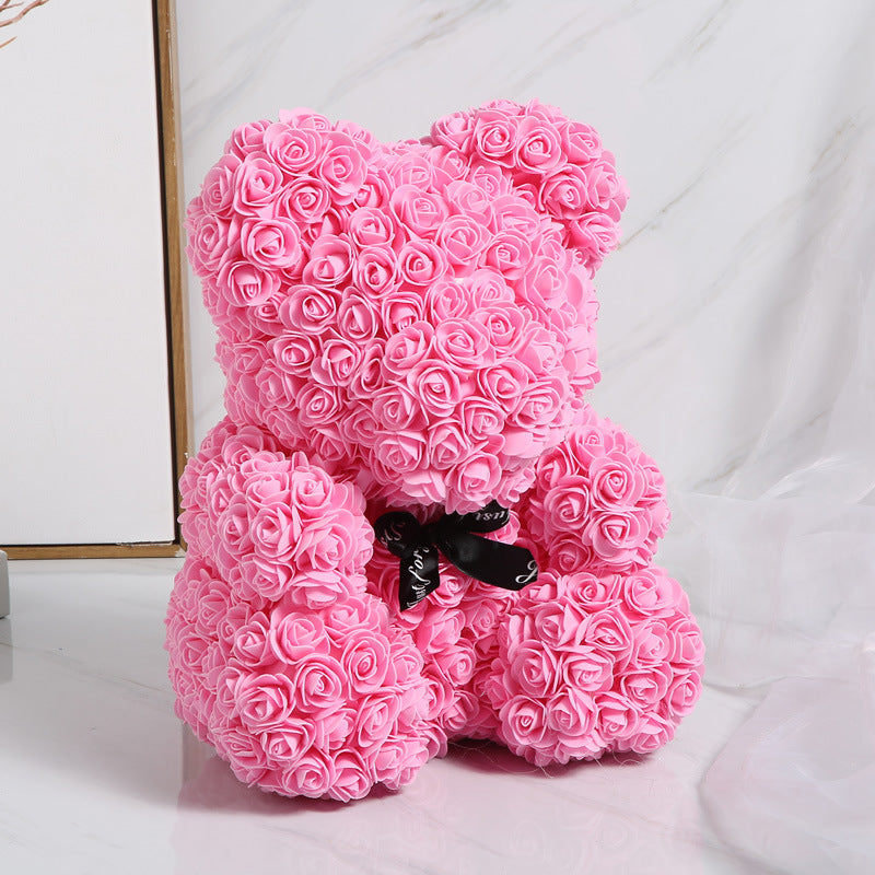 25cm Cute Flower Rose Bear Handmade Valentines Day 2020 Gift - Premium Toys & Hobbies from Eretailer365.com - Just $14.48! Shop now at Eretailer365.com