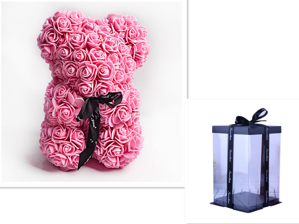 25cm Cute Flower Rose Bear Handmade Valentines Day 2020 Gift - Premium Toys & Hobbies from Eretailer365.com - Just $14.48! Shop now at Eretailer365.com