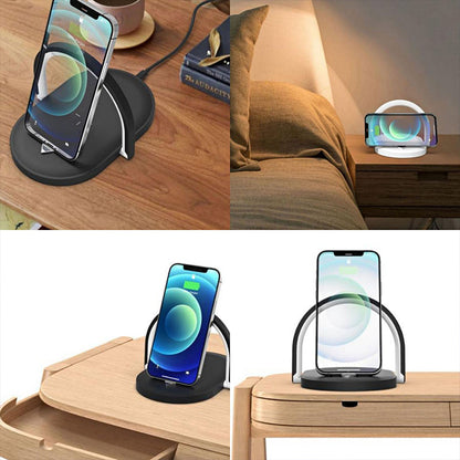 3 In 1 Foldable Wireless Charger Night Light Wireless Charging Station Stonego LED Reading Table Lamp 15W Fast Charging Light - Premium 0 from Eretailer365.com - Just $41.31! Shop now at Eretailer365.com