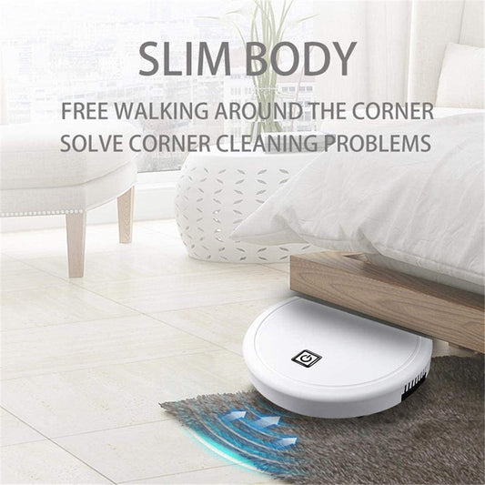 3-in-1 Robot Vacuum Cleaner 1800Pa Multifunctional Smart Floor Cleaner USB Rechargeable Dry Wet Sweeping Vacuum Cleaner - Premium 0 from Eretailer365.com - Just $17.28! Shop now at Eretailer365.com