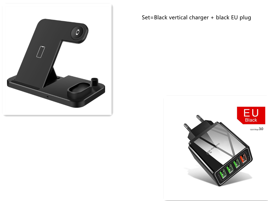 4 in 1 Wireless Charger Qi 10W Fast Charging - Premium Toys & Hobbies from Eretailer365.com - Just $45.80! Shop now at Eretailer365.com