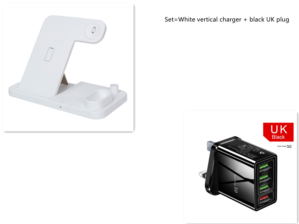 4 in 1 Wireless Charger Qi 10W Fast Charging - Premium Toys & Hobbies from Eretailer365.com - Just $45.80! Shop now at Eretailer365.com