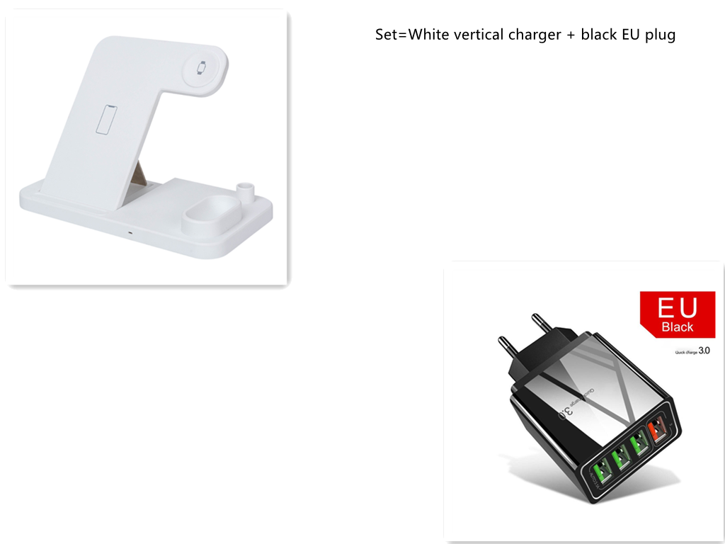 4 in 1 Wireless Charger Qi 10W Fast Charging - Premium Toys & Hobbies from Eretailer365.com - Just $45.80! Shop now at Eretailer365.com