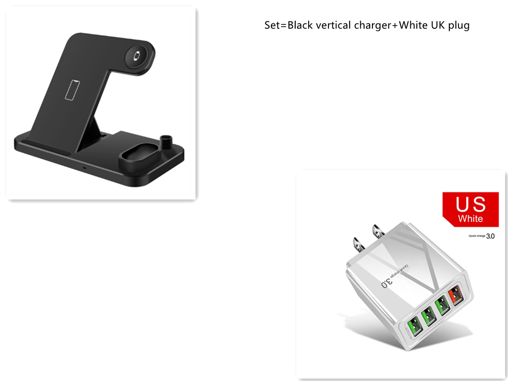 4 in 1 Wireless Charger Qi 10W Fast Charging - Premium Toys & Hobbies from Eretailer365.com - Just $45.80! Shop now at Eretailer365.com