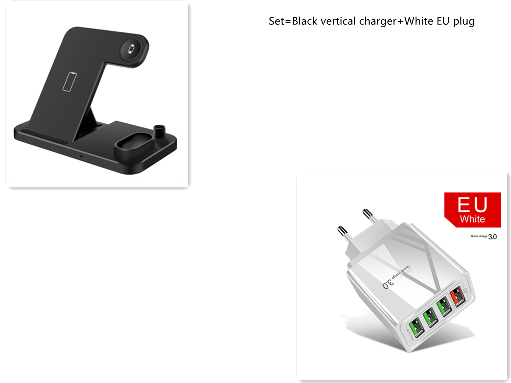 4 in 1 Wireless Charger Qi 10W Fast Charging - Premium Toys & Hobbies from Eretailer365.com - Just $45.80! Shop now at Eretailer365.com