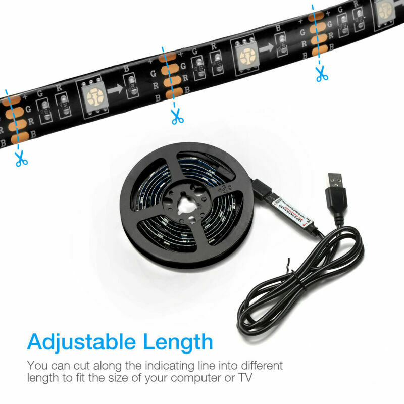 4x50CM USB 5V RGB LED Strip Background Light Remote Kit For TV Computer Lamp - Premium Computer & office from Eretailer365.com - Just $45.00! Shop now at Eretailer365.com