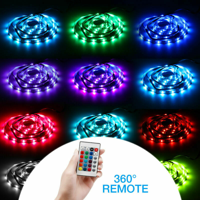 4x50CM USB 5V RGB LED Strip Background Light Remote Kit For TV Computer Lamp - Premium Computer & office from Eretailer365.com - Just $45.00! Shop now at Eretailer365.com