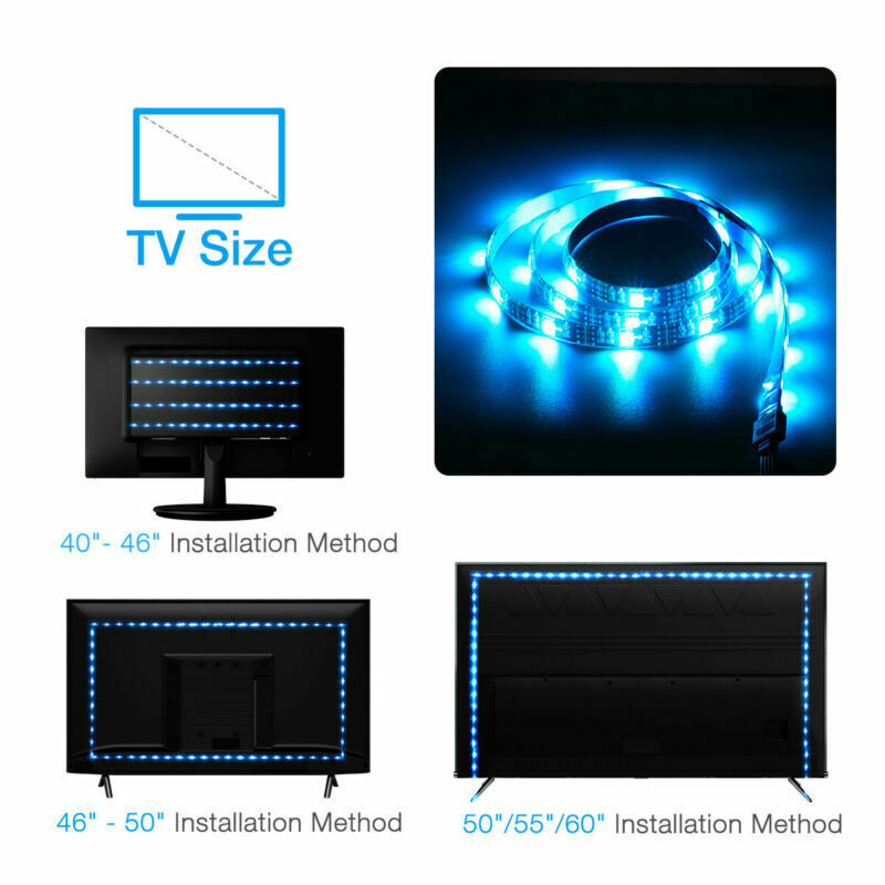 4x50CM USB 5V RGB LED Strip Background Light Remote Kit For TV Computer Lamp - Premium Computer & office from Eretailer365.com - Just $45.00! Shop now at Eretailer365.com