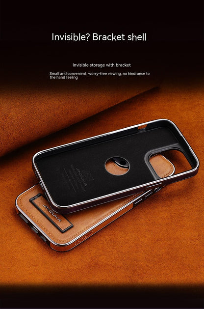 Applicable Phone Case All-inclusive Drop-resistant High-grade Leather Bracket Shell - Premium Phones & Accessories from Eretailer365.com - Just $18.12! Shop now at Eretailer365.com