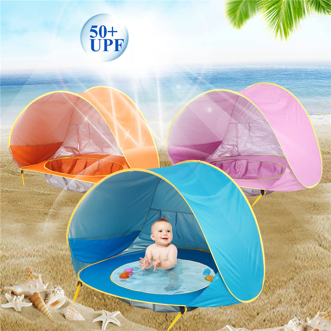 Baby Beach Tent Kids Outdoor Camping Easy Fold Up Waterproof  Up Sun Awning Tent UV-protecting - Premium Toys & Hobbies from Eretailer365.com - Just $28.68! Shop now at Eretailer365.com