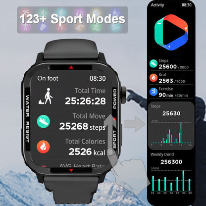 Bluetooth Sports Smartwatch Blood Pressure Blood Oxygen Monitoring - Premium Consumer Electronics from Eretailer365.com - Just $68.12! Shop now at Eretailer365.com