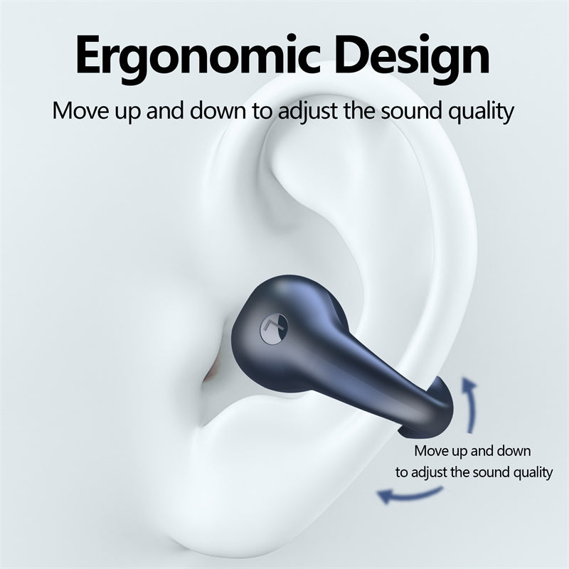 Bone Conduction Headphones TWS Earbuds Ear Clip Bluetooth 5.3 Touch Wireless Earphone In-Ear Bass HIFI Sports Headset - Premium 0 from Eretailer365.com - Just $36.84! Shop now at Eretailer365.com