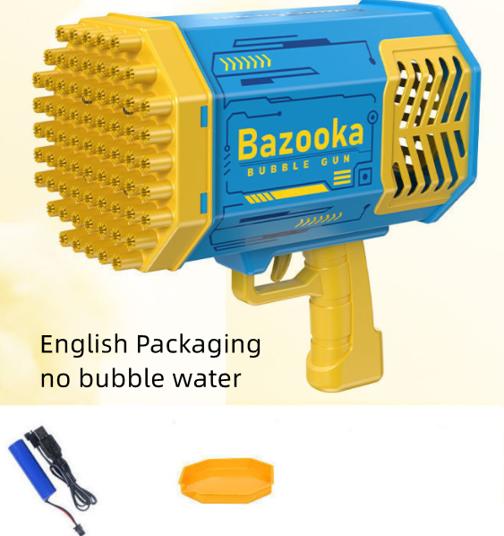 Bubble Gun Rocket 69 Holes Soap Bubbles Machine Gun Shape Automatic Blower With Light Toys For Kids Pomperos - Premium Toys & Hobbies from Eretailer365.com - Just $1.27! Shop now at Eretailer365.com