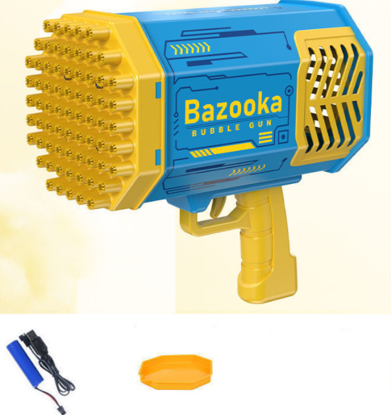 Bubble Gun Rocket 69 Holes Soap Bubbles Machine Gun Shape Automatic Blower With Light Toys For Kids Pomperos - Premium Toys & Hobbies from Eretailer365.com - Just $1.27! Shop now at Eretailer365.com