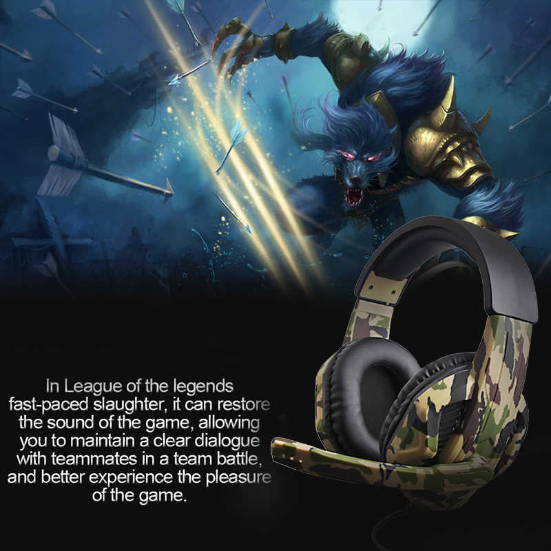 Camouflage gaming headset - Premium 0 from Eretailer365.com - Just $34.83! Shop now at Eretailer365.com