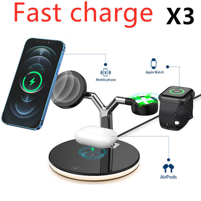 Compatible with Apple, 3 In 1 Magnetic Wireless Charger 15W Fast Charging Station For Magsafe Chargers - Premium 0 from Eretailer365.com - Just $65.53! Shop now at Eretailer365.com