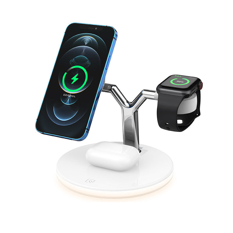 Compatible with Apple, 3 In 1 Magnetic Wireless Charger 15W Fast Charging Station For Magsafe Chargers - Premium 0 from Eretailer365.com - Just $65.53! Shop now at Eretailer365.com