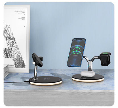 Compatible with Apple, 3 In 1 Magnetic Wireless Charger 15W Fast Charging Station For Magsafe Chargers - Premium 0 from Eretailer365.com - Just $65.53! Shop now at Eretailer365.com