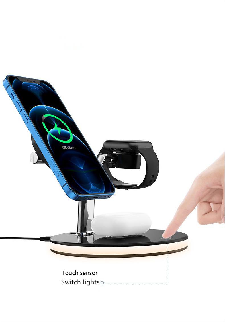 Compatible with Apple, 3 In 1 Magnetic Wireless Charger 15W Fast Charging Station For Magsafe Chargers - Premium 0 from Eretailer365.com - Just $65.53! Shop now at Eretailer365.com