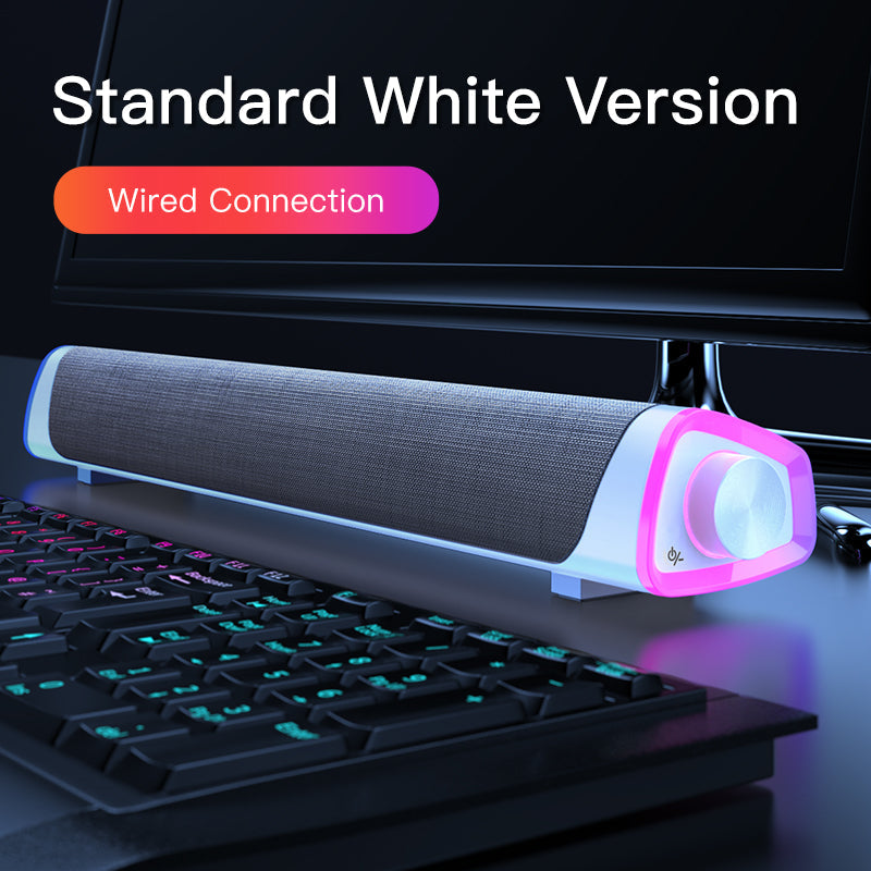 Compatible with Apple, 4D Computer Speaker Bar Stereo Sound subwoofer Bluetooth Speaker For Macbook Laptop Notebook PC Music Player Wired Loudspeaker - Premium 0 from Eretailer365.com - Just $16.79! Shop now at Eretailer365.com