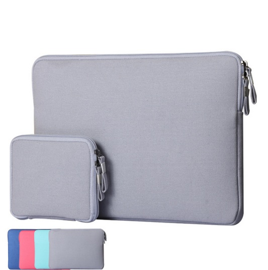 Compatible with Apple, Canvas Notebook Laptop Sleeve Case New Carry Bag Pouch Cover For Macbook Air Pro With Small Bag For Mouse - Premium Computer & office from Eretailer365.com - Just $21.00! Shop now at Eretailer365.com