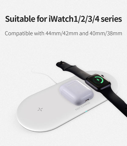 Compatible with Apple, Mobile phone desktop wireless charging three-in-one iwatch charger - Premium Toys & Hobbies from Eretailer365.com - Just $34.64! Shop now at Eretailer365.com