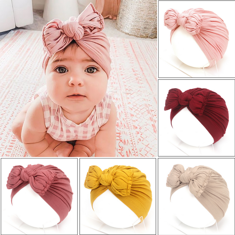 Cute Baby Hat Newborn Soft Baby Girl Hat Turban Infant Toddler Baby Cap Bonnet Headwraps - Premium Toys & Hobbies from Eretailer365.com - Just $14.00! Shop now at Eretailer365.com