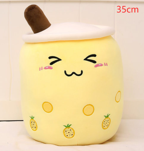 Cute Fruit Drink Plush Stuffed Soft Strawberry Milk Tea Plush Boba Tea Cup Toy Bubble Tea Pillow Cushion Kids Gift - Premium Toys & Hobbies from Eretailer365.com - Just $5.40! Shop now at Eretailer365.com