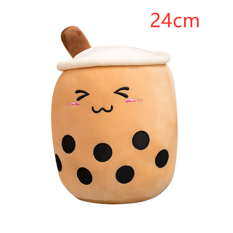 Cute Fruit Drink Plush Stuffed Soft Strawberry Milk Tea Plush Boba Tea Cup Toy Bubble Tea Pillow Cushion Kids Gift - Premium Toys & Hobbies from Eretailer365.com - Just $5.40! Shop now at Eretailer365.com