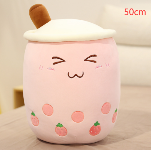 Cute Fruit Drink Plush Stuffed Soft Strawberry Milk Tea Plush Boba Tea Cup Toy Bubble Tea Pillow Cushion Kids Gift - Premium Toys & Hobbies from Eretailer365.com - Just $5.40! Shop now at Eretailer365.com