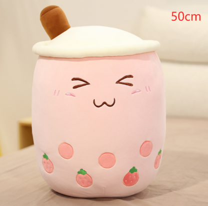 Cute Fruit Drink Plush Stuffed Soft Strawberry Milk Tea Plush Boba Tea Cup Toy Bubble Tea Pillow Cushion Kids Gift - Premium Toys & Hobbies from Eretailer365.com - Just $5.40! Shop now at Eretailer365.com