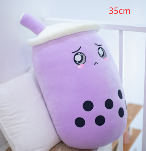 Cute Fruit Drink Plush Stuffed Soft Strawberry Milk Tea Plush Boba Tea Cup Toy Bubble Tea Pillow Cushion Kids Gift - Premium Toys & Hobbies from Eretailer365.com - Just $5.40! Shop now at Eretailer365.com