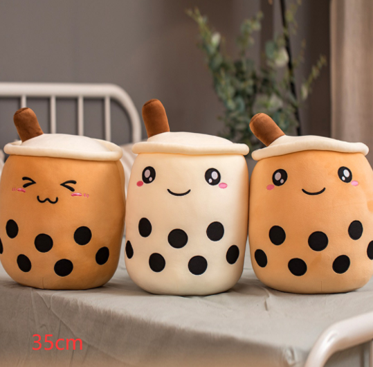 Cute Fruit Drink Plush Stuffed Soft Strawberry Milk Tea Plush Boba Tea Cup Toy Bubble Tea Pillow Cushion Kids Gift - Premium Toys & Hobbies from Eretailer365.com - Just $5.40! Shop now at Eretailer365.com